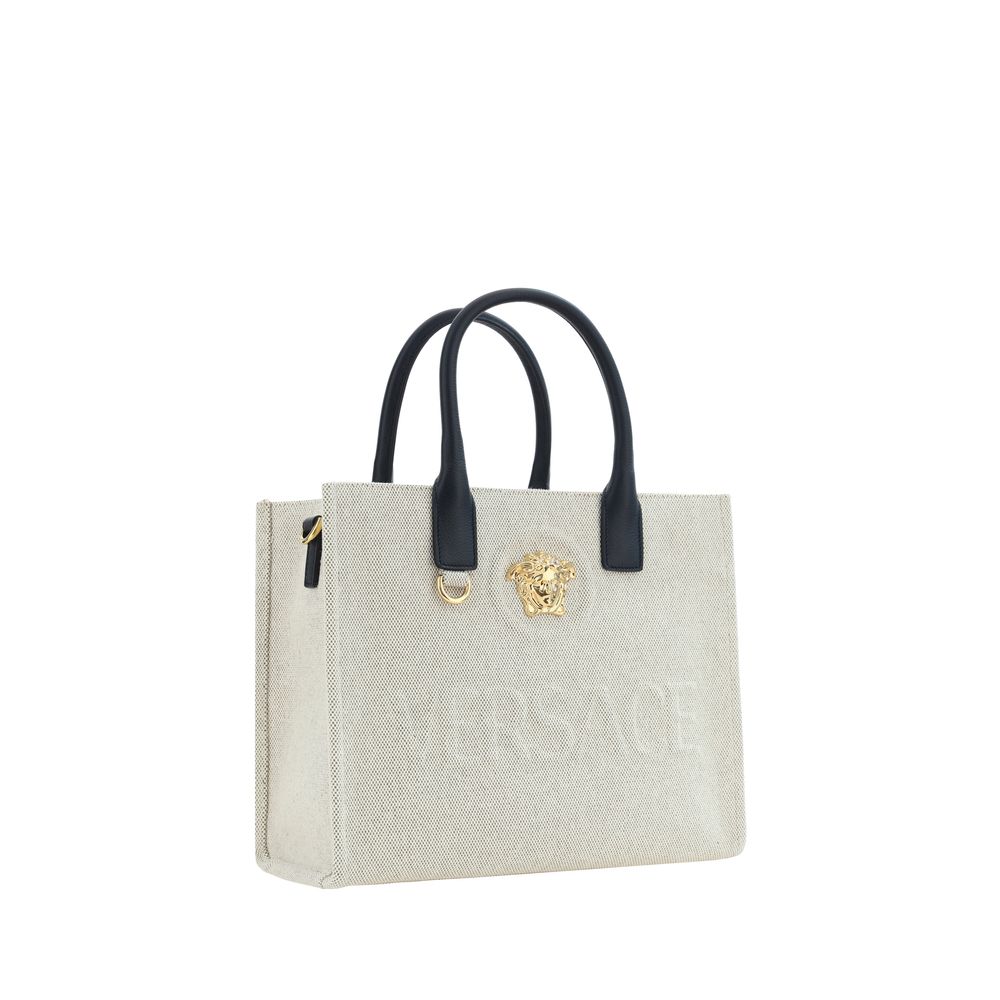 Versace Cream Cotton Shoulder Bag